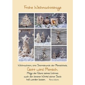 Postkarten: Frohe Weihnachtstage, 4 Stück